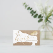 美容師美しいガール素朴サロンアポイントメント 予約カード (スタンド正面)