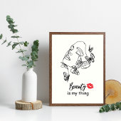 美容師美しいサロンウォールアートメイクアップアーティスト ポスター