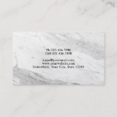 美容師美しいサロントレンディーホワイトマーブル 名刺 (裏面)