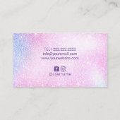 美容師美しいサロンパモダンステルグリッター 名刺 (裏面)