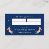 美容師美しいサロンフローラネイビーアポイントメント 予約カード (裏面)