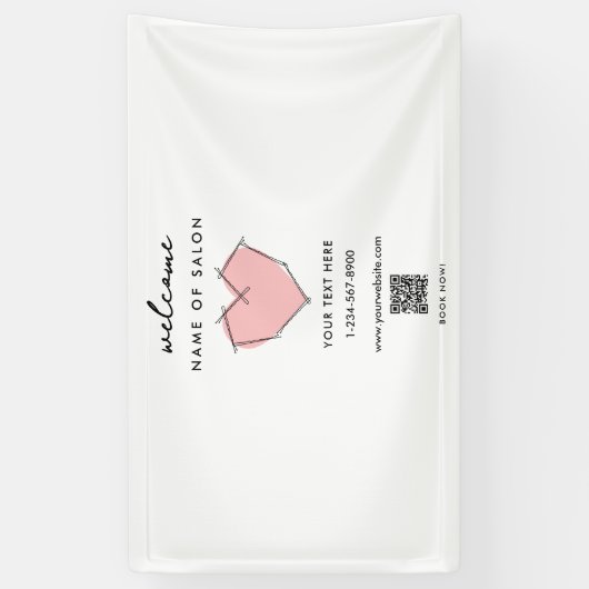 美容師美しいサロンボーティシアンボビーピン 横断幕 (縦)