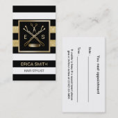 美容師美しいサロンモダンアポイントメント 予約カード (正面/裏面)