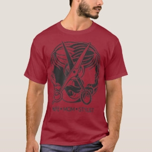 美容師美しいサロン妻マムスタイリスト Tシャツ