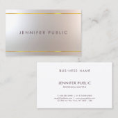 美容師美しいサロン洗練された金ゴールドグラム 名刺 (正面/裏面)