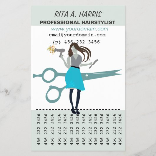 美容師美しいサロン美容師 チラシ (正面)