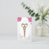 美容師美しいサロン蝶と花 名刺 (スタンド正面)