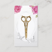 美容師美しいサロン蝶と花 名刺 (正面)