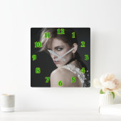 美容師美しいサロン角壁時計 スクエア壁時計 (ホーム)