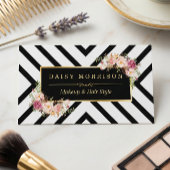 美容師美しいサロン金ゴールドフローラアポイントメント 予約カード