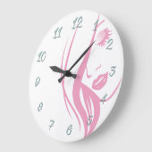 美容師美しいサロン ラージ壁時計 (傾斜)