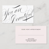 美容師美しいスタイリストエレガントアポイントメント 予約カード (正面/裏面)