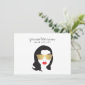 美容師美しい女の子のギフト証明書 (スタンド正面)