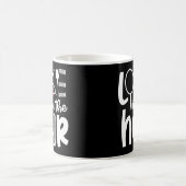 美容師美容師の愛が髪の中にある コーヒーマグカップ (中央)