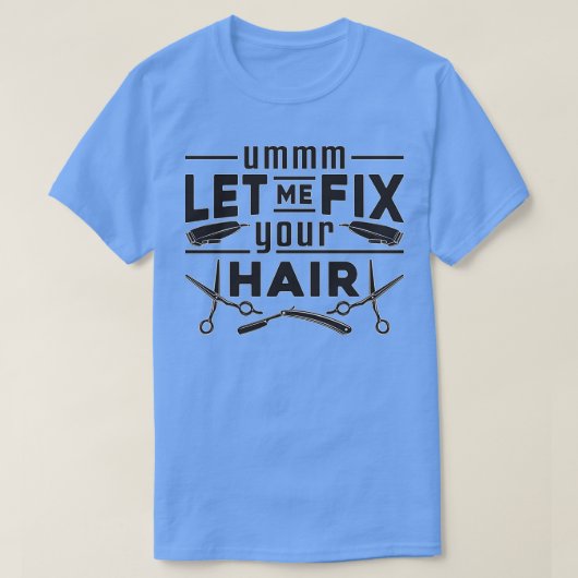 美容師美容師はさみヘアカットのギフトIde Tシャツ (デザイン正面)