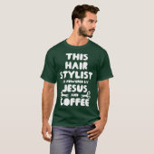 美容師美容師イエスゴッドバイブル Tシャツ (正面フル)