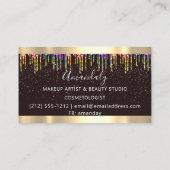 美容師美容師クーファー金ゴールド鋏 名刺 (裏面)