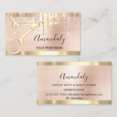 美容師美容師コイフール金ゴールド鋏 名刺 (正面/裏面)