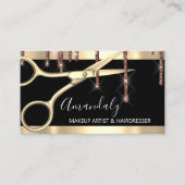 美容師美容師ゴールデンシザーズブラック 名刺 (正面)