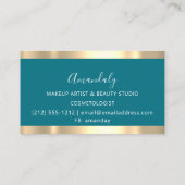 美容師美容師ゴールデンハサミティール（緑がかった色） 名刺 (裏面)