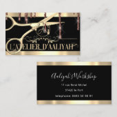 美容師美容師ゴールデン・シザーズロゴ 名刺 (正面/裏面)