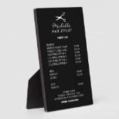 美容師美容師サロン価格表 フォトプラーク (側面)