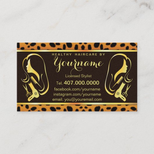 美容師美容師サロン名刺 名刺 (正面)