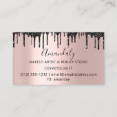 美容師美容師バラはさみドリップスブラック 名刺 (裏面)