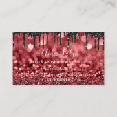 美容師美容師バラキラキラはさみ点滴 名刺 (裏面)