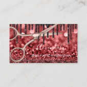 美容師美容師バラキラキラはさみ点滴 名刺 (正面)