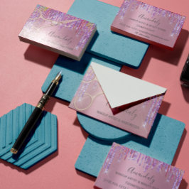 美容師美容師バラグリッター鋏 名刺