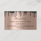 美容師美容師バラ金ゴールドはさみ乾燥 名刺 (裏面)