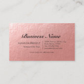 美容師美容師バラ金ゴールドシザーロイヤリティ ロイヤリティカード (裏面)