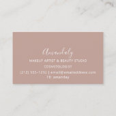 美容師美容師バラ金ゴールド鋏 名刺 (裏面)