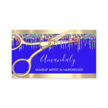 美容師美容師ホログラフィードリップQRブルー