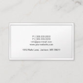 美容師美容師ミニマリスト縁どホワイト 名刺 (裏面)