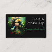美容師美容師メイクアップヴィンテージ女性 名刺 (正面)
