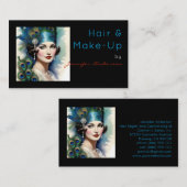 美容師美容師メイクアップヴィンテージ女性 名刺 (正面/裏面)
