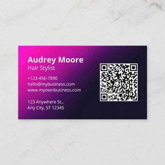 美容師美容師モダン 名刺 (正面)