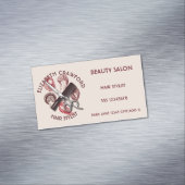 美容師美容師又は美しいサロン名 マグネット名刺 (インサイチュ)