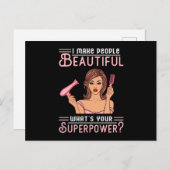 美容師美容師理容師はさみヘアギフト ポストカード (正面/裏面)