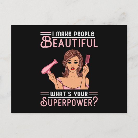 美容師美容師理容師はさみヘアギフト ポストカード (正面)