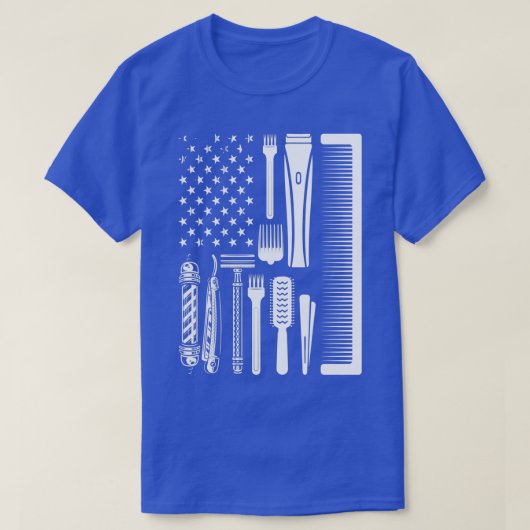 美容師美容師理容師サロンツールアメリカ Tシャツ (デザイン正面)