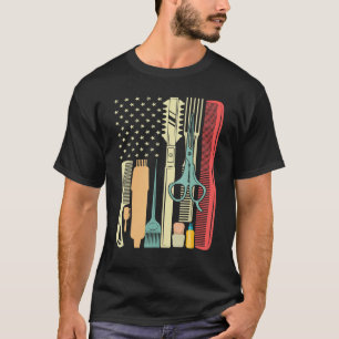 美容師美容師理容師サロンツールUS Ame Tシャツ