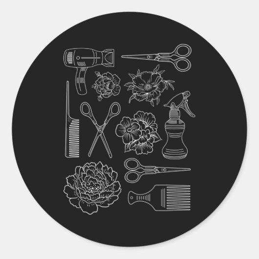 美容師美容師理容師ツールフローラ ラウンドシール (正面)