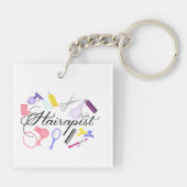 美容師美容師理容師デザイン キーホルダー (裏面)