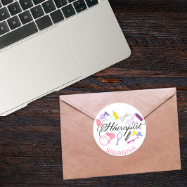 美容師美容師理容師デザイン ラウンドシール