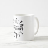 美容師美容師理容師武器おもしろい贈り物 コーヒーマグカップ (正面右)