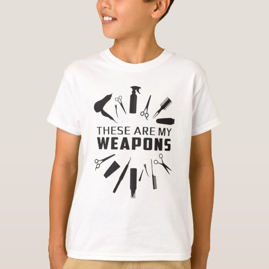 美容師美容師理容師武器おもしろい贈り物 Tシャツ (正面)