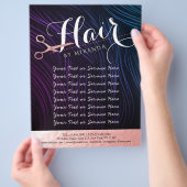 美容師美容師美しいバラ金ゴールドはさみ チラシ (手)